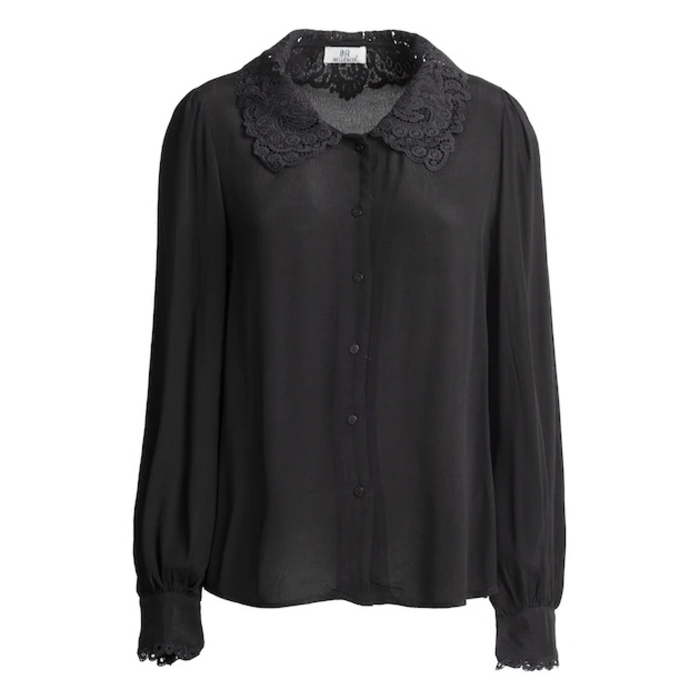 REISS LACE EMBROIDERED BLOUSE